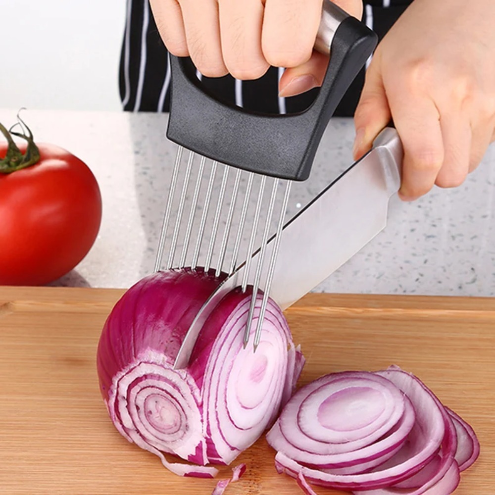 Onion Holder Slicer - Houder voor roestvrijstalen uienknipper, hulp voor