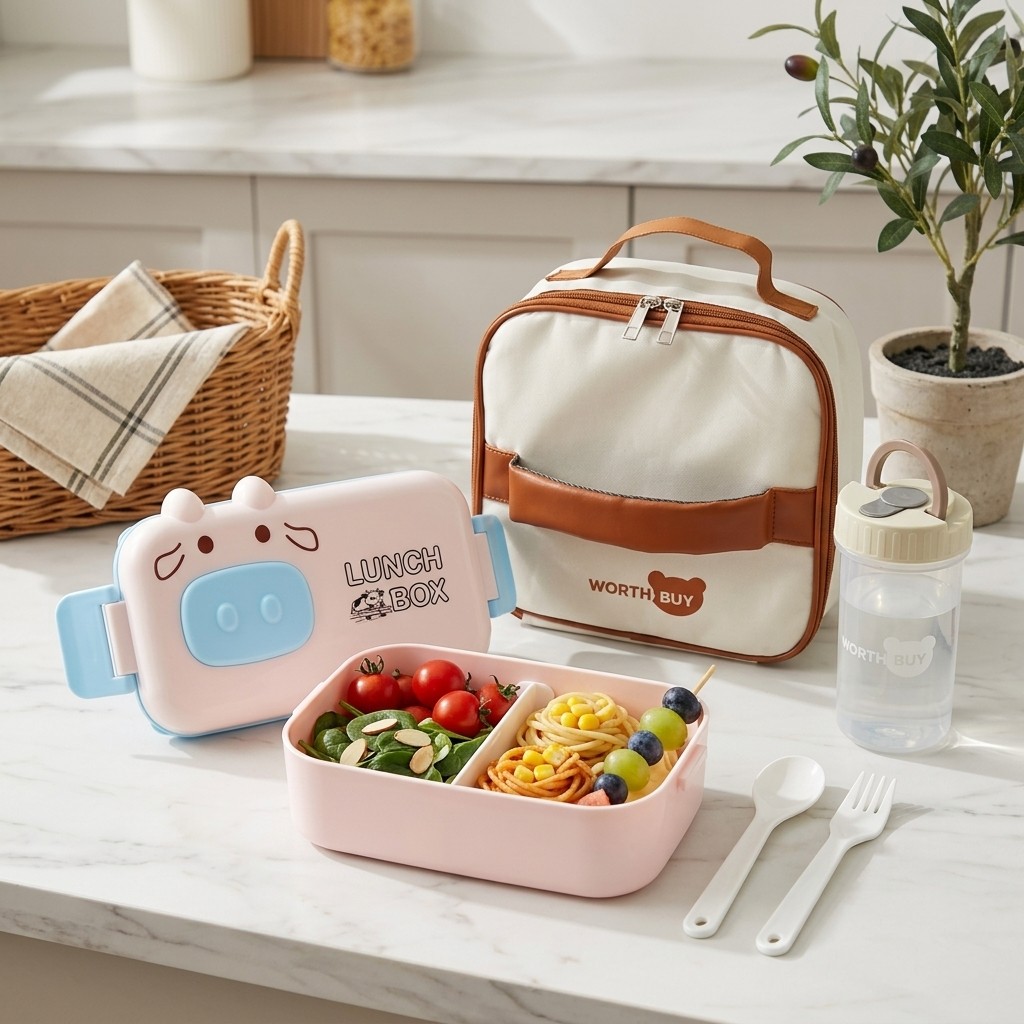 Meal Prep Or Prep Meal - Kinderen Bento Box Plastic Magnetronbestendige Lunchbox