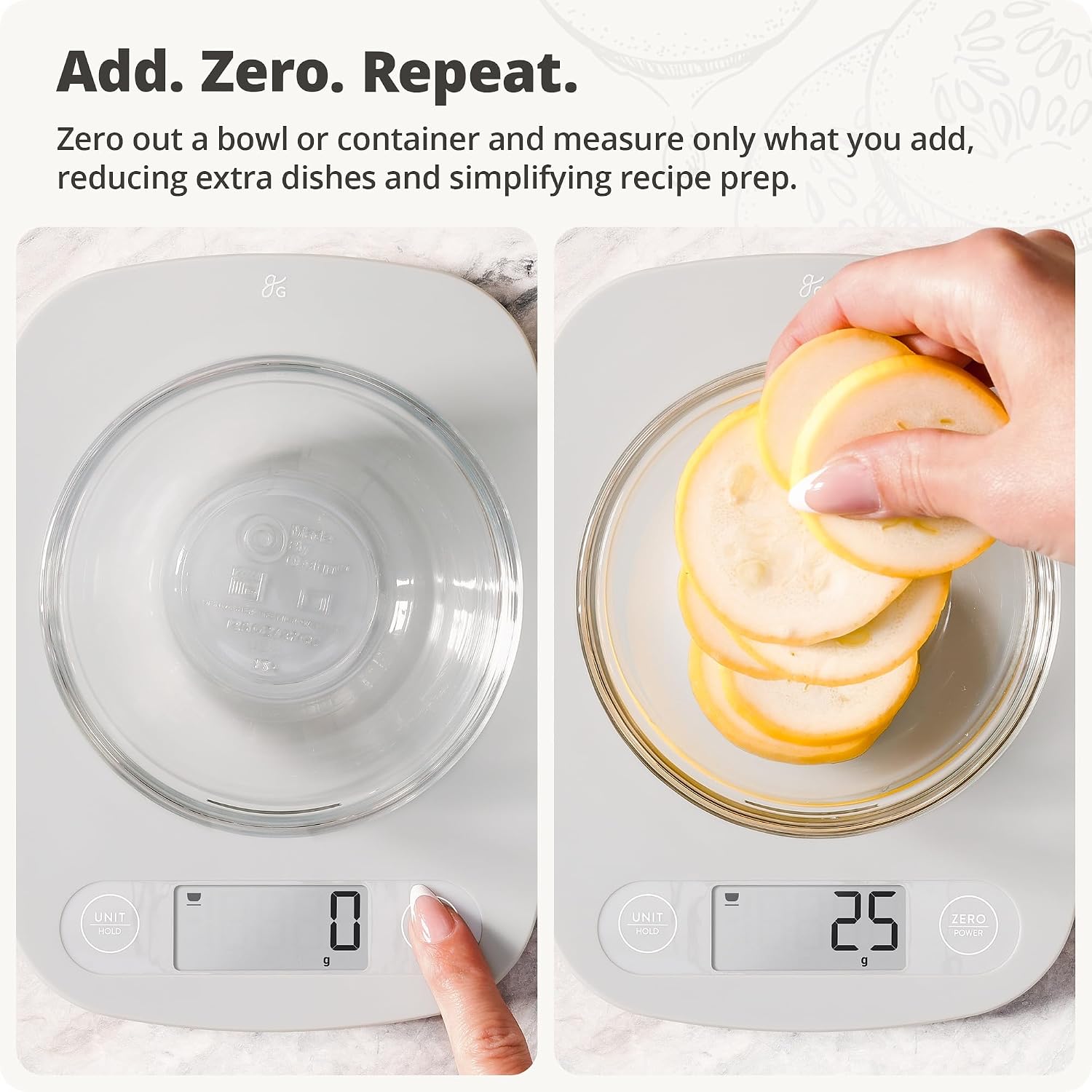 Portion Scale Digital - 2026 Nieuwe Voedselweegschaal, Slank & Compact