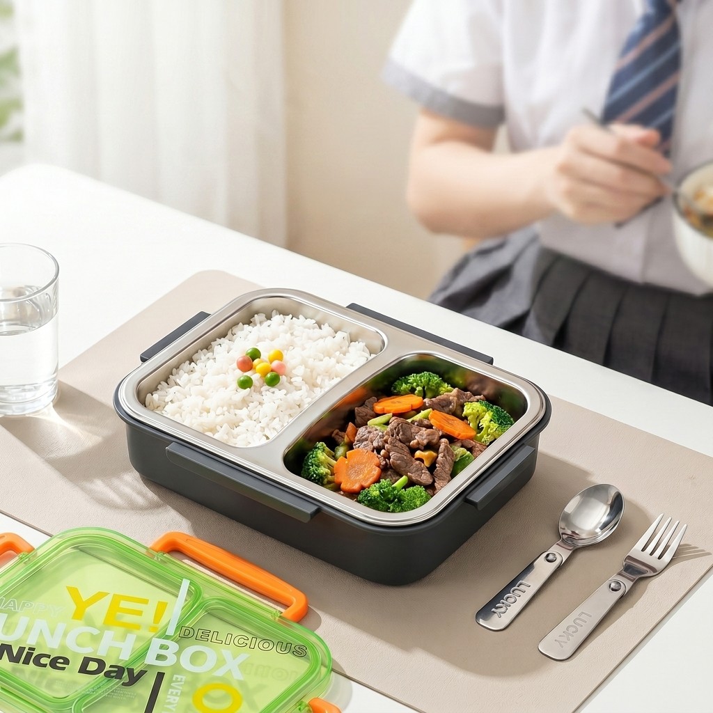 Meal Prep Or Prep Meal - Microgolfbestendige 304 roestvrijstalen bento lunchbox met