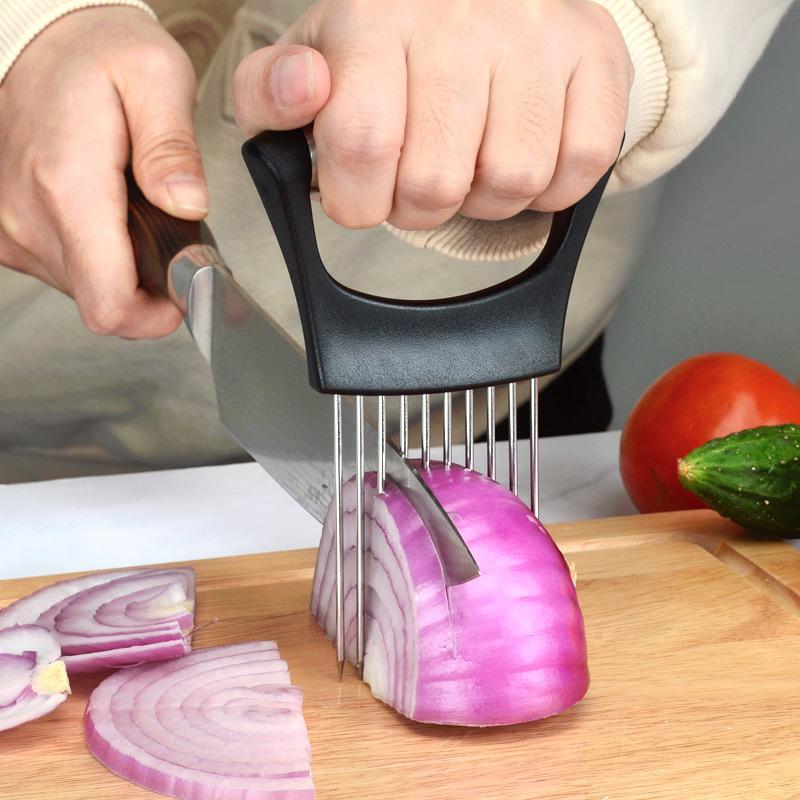 Roestvrijstalen uienhouder, vo - Onion Holder Slicer recensie en prijs