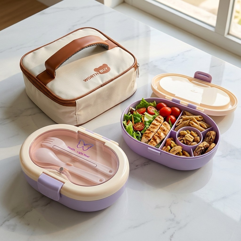 Plastic verdeelde bentobox voo - Meal Prep Or Prep Meal recensie en prijs