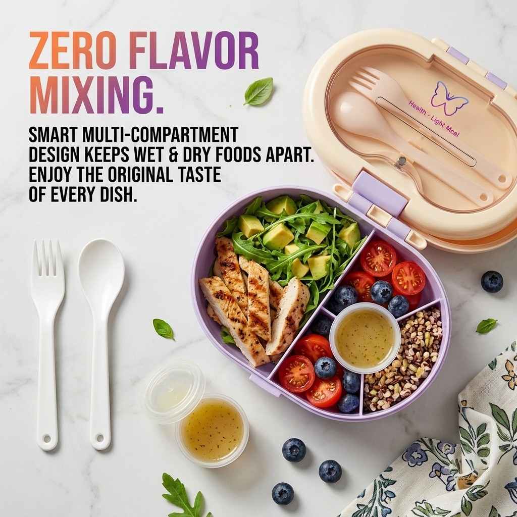 Plastic verdeelde bentobox voo - Meal Prep Or Prep Meal recensie en prijs