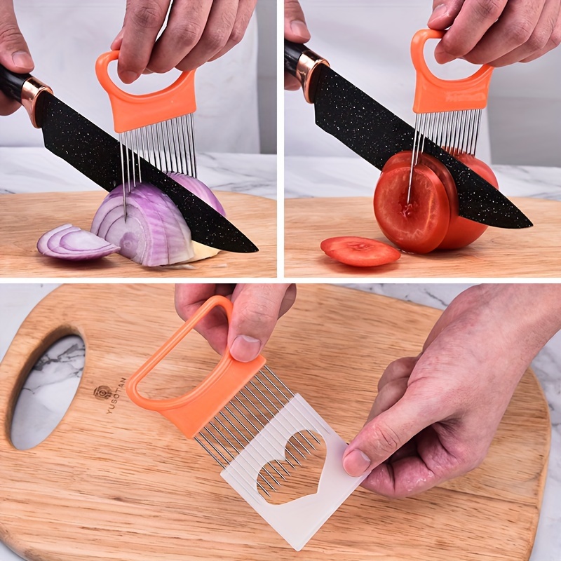 1/4PC RVS Ui Naald Ui Vork Gro - Onion Holder Slicer recensie en prijs