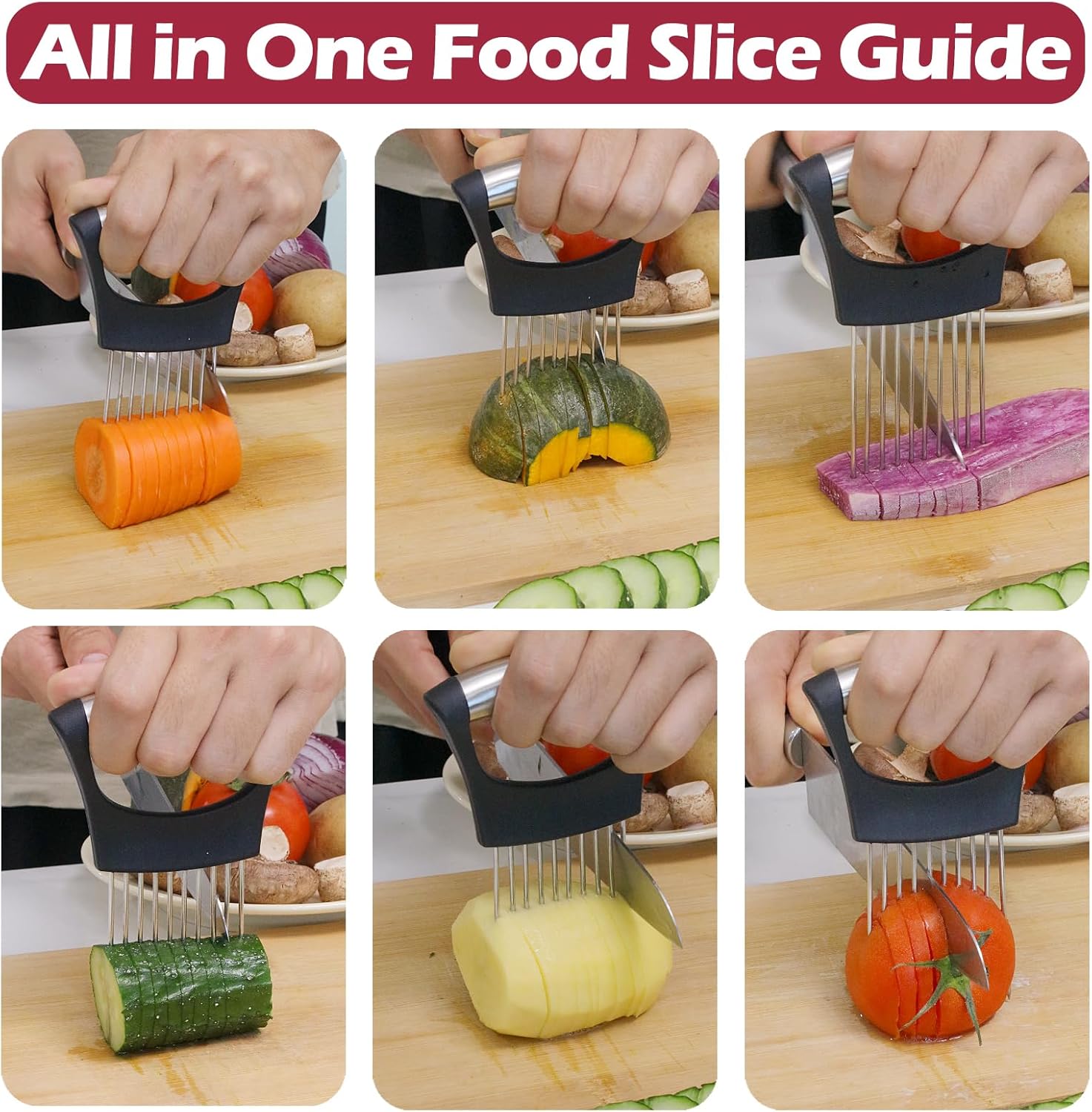 Roestvrijstalen uiensnijderhou - Onion Holder Slicer recensie en prijs