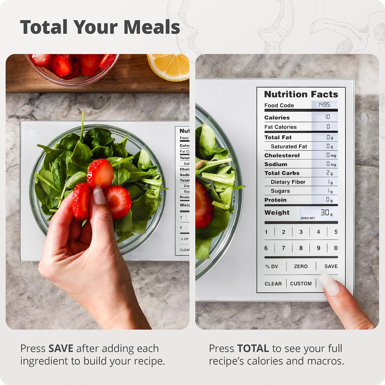 Keukenweegschaal RVS 11lb met  - Meal Prep Weight Loss recensie en prijs
