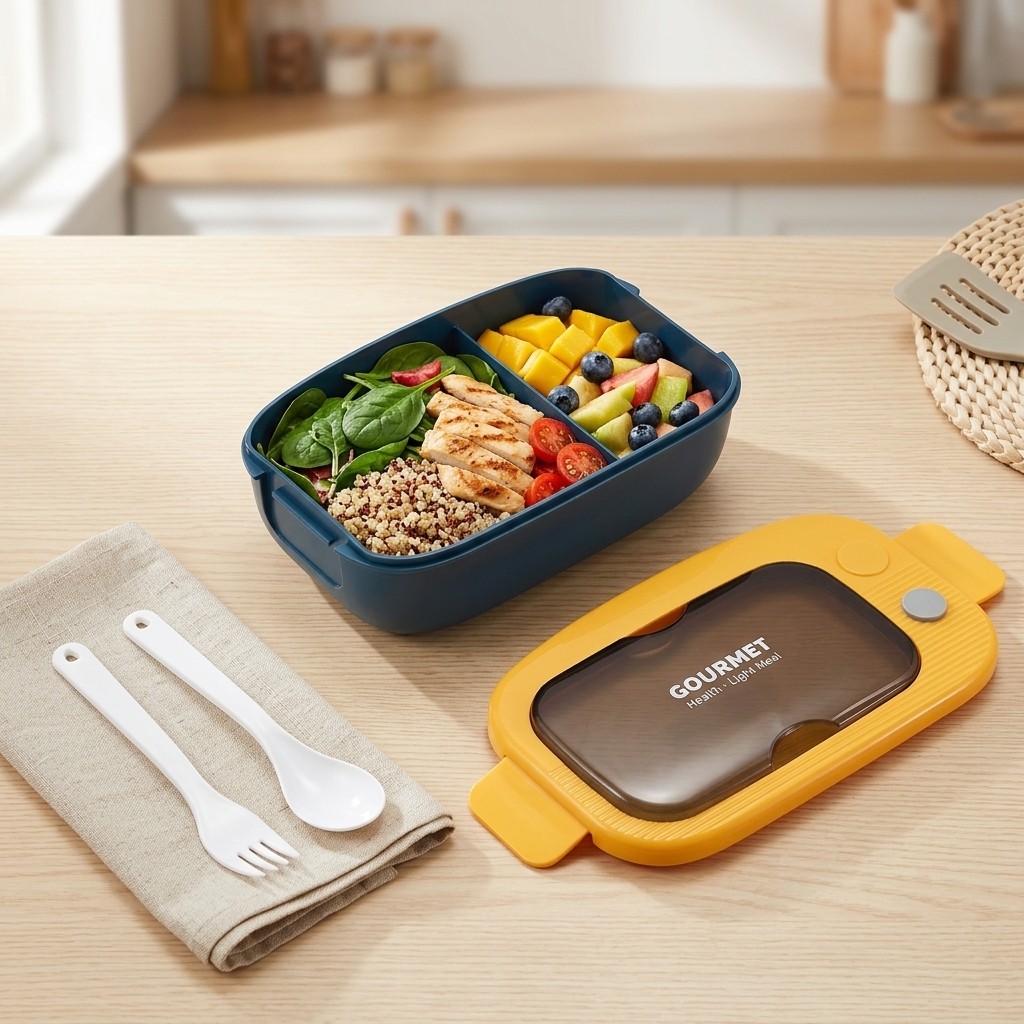 Plastic Bento Lunchbox met 2 c - Meal Prep Or Prep Meal recensie en prijs