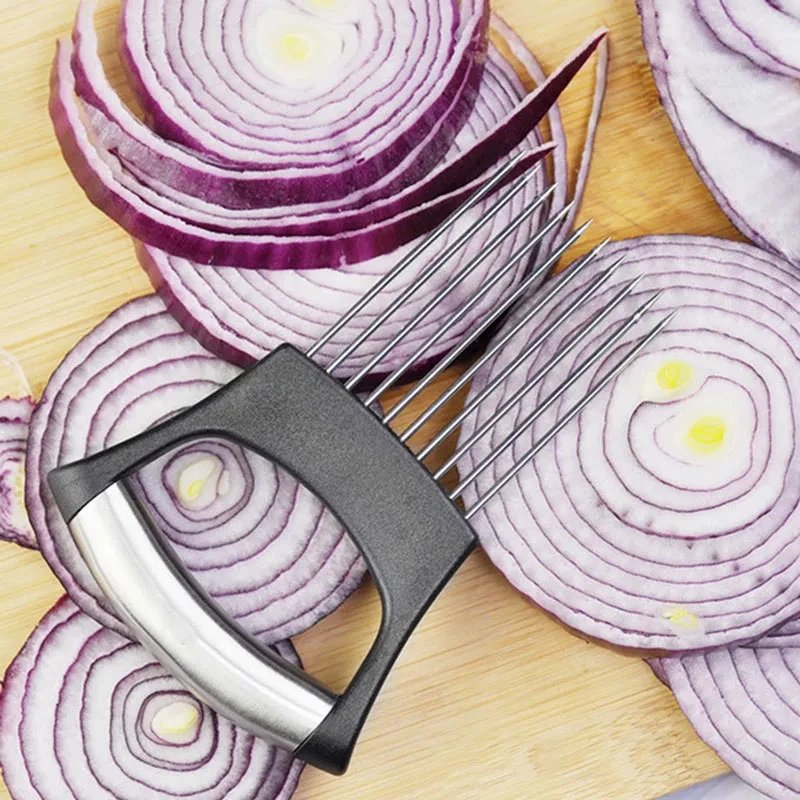 Roestvrijstalen uienhouder, vo - Onion Holder Slicer recensie en prijs