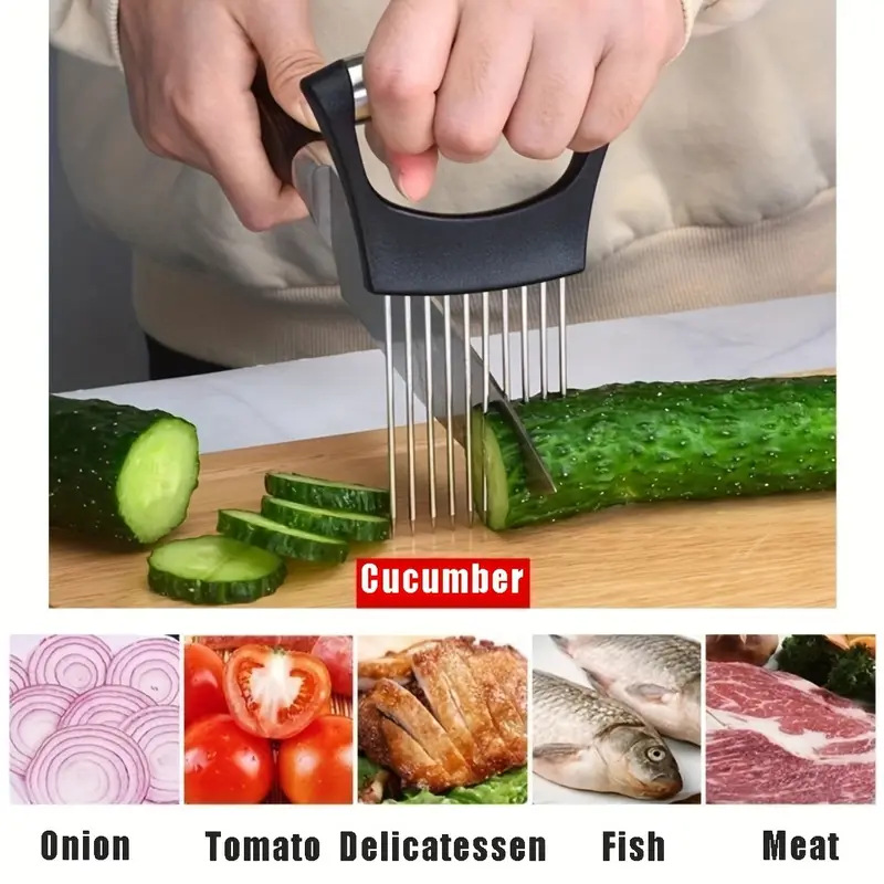 Roestvrijstalen uiennaaldsnijd - Onion Holder Slicer recensie en prijs