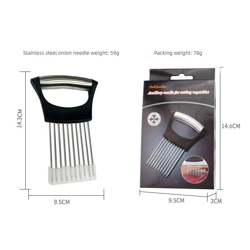 Roestvrijstalen uiennaaldsnijd - Onion Holder Slicer recensie en prijs
