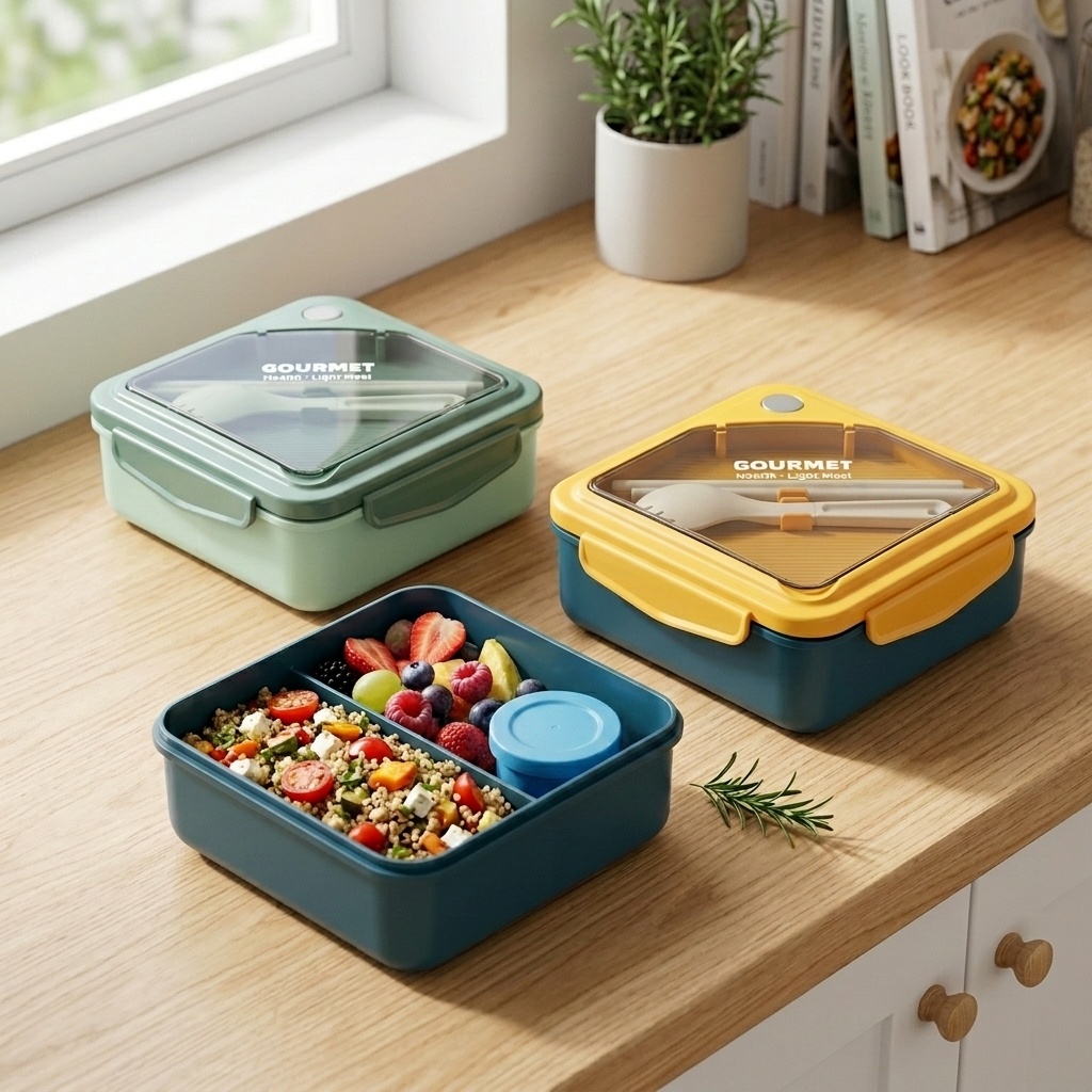 Afgesloten plastic bento lunch - Meal Prep Or Prep Meal recensie en prijs